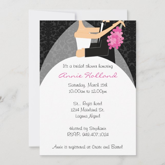 Bride and Groom Bridal Shower Invitation (Front)