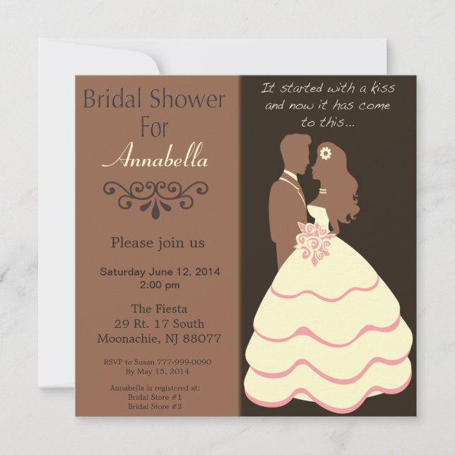 Bride And Groom Bridal Shower Invitation (Front)