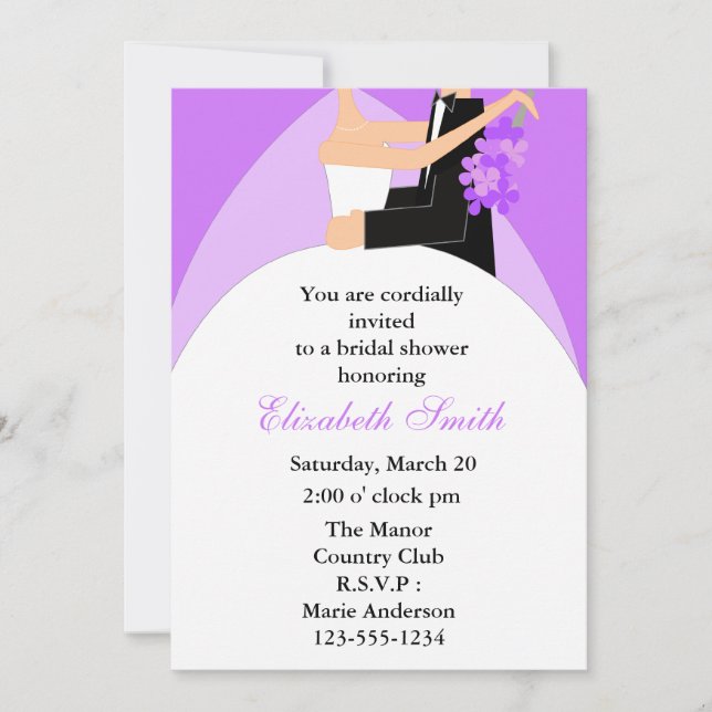 Bride and Groom Bridal Shower Invitations (Front)
