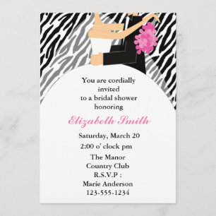 Bride and Groom Bridal Shower Invitations