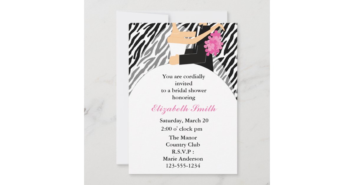 Bride and Groom Bridal Shower Invitations Zazzle