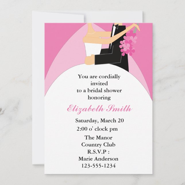 Bride and Groom Bridal Shower Invitations (Front)