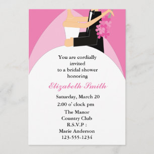 Bride and Groom Bridal Shower Invitations