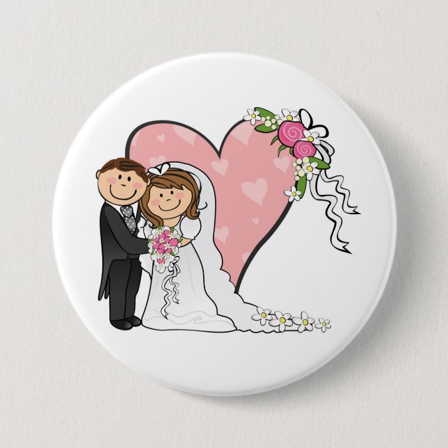 Bride and Groom Button (Front)