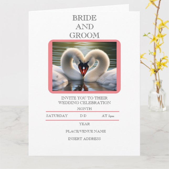 BRIDE AND GROOM CARD (Yellow Flower)