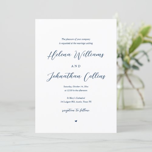 Bride and Groom Church Wedding Marriage Invitatio Invitation