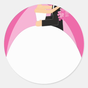 Bride and Groom Classic Round Sticker