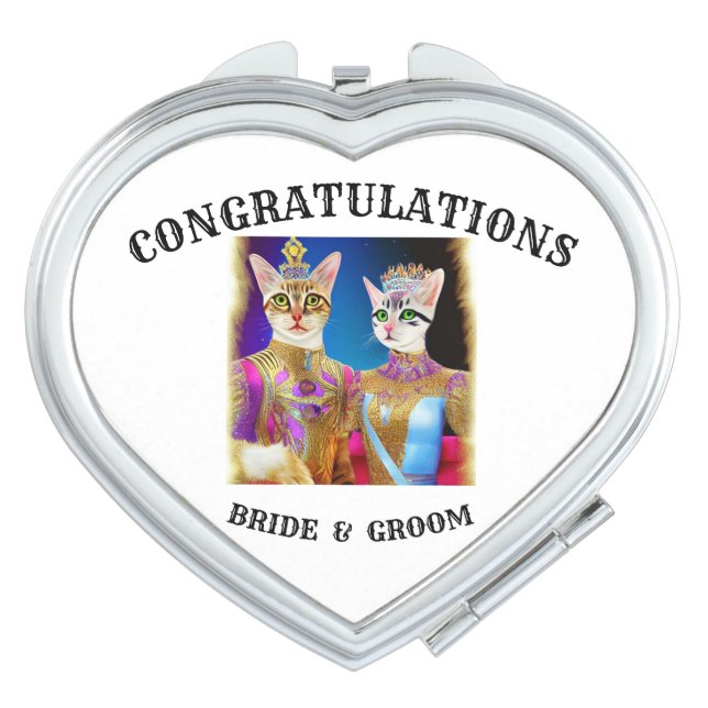  BRIDE AND GROOM   COMPACT MIRROR (Front)