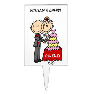 Bride and Groom Cut the Cake T-shirts and gifts Topper