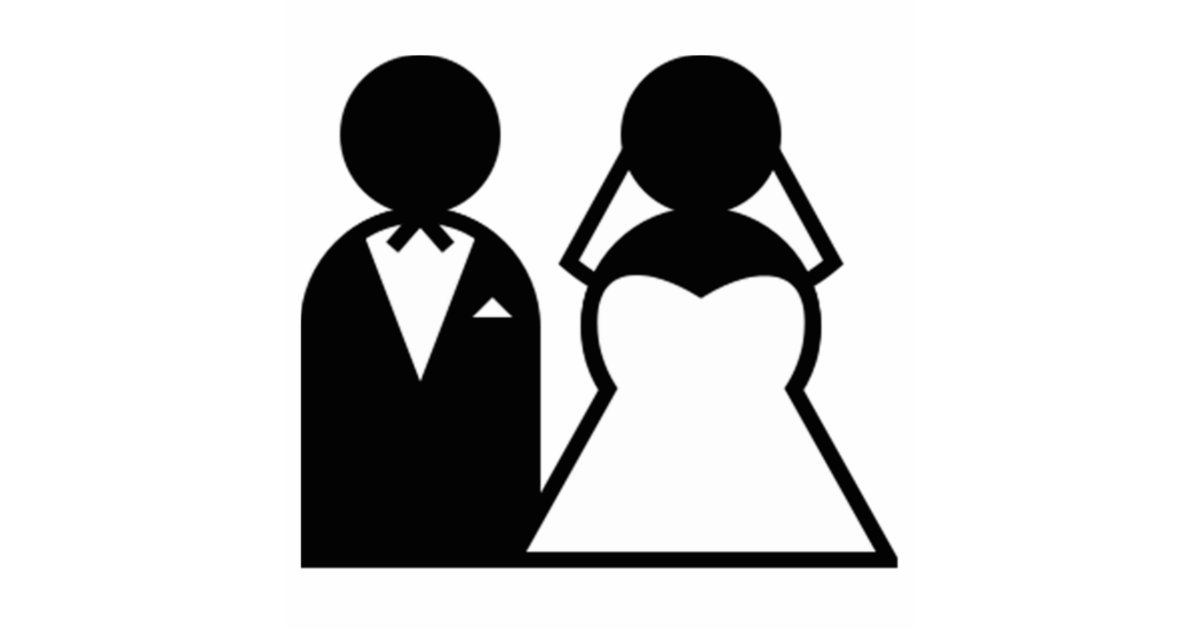 Bride and Groom Cutout