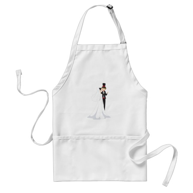 Bride And Groom Dancing Adult Apron (Front)