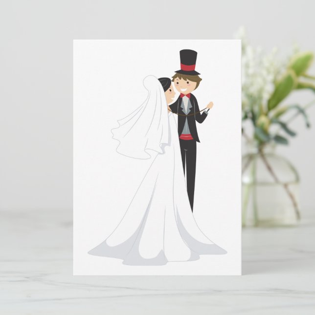 Bride And Groom Dancing Invitation (Standing Front)