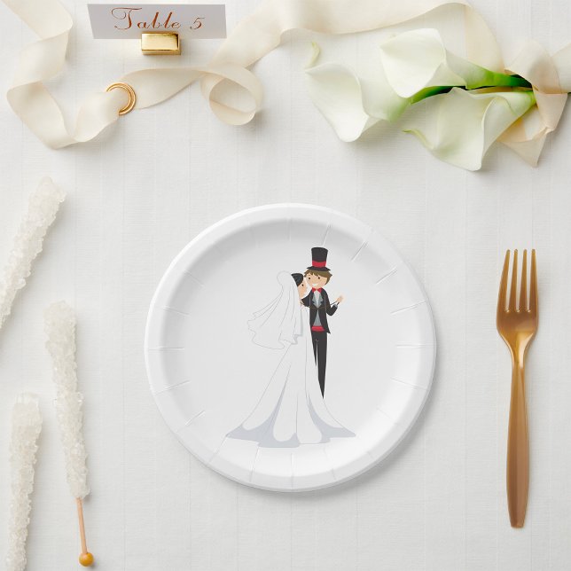 Bride And Groom Dancing Paper Plates (Creator Uploaded)