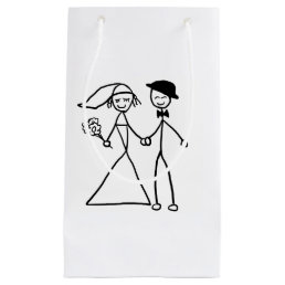 &quot;Bride and Groom&quot; design gifts and products Small Gift Bag