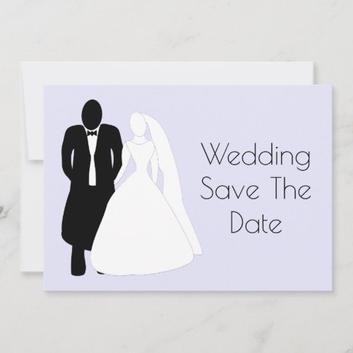 Bride And Groom Design Lavender Wedding Save The Date