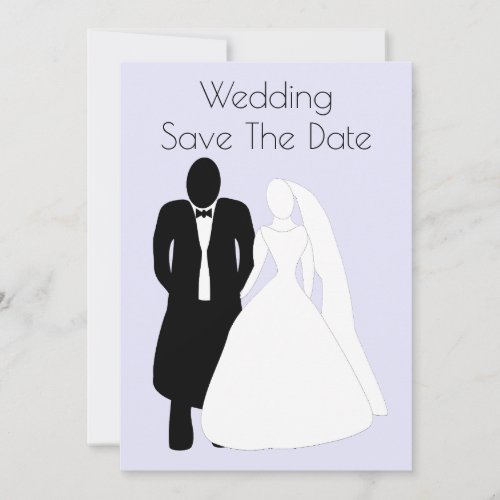 Bride And Groom Design Lavender Wedding Save The Date