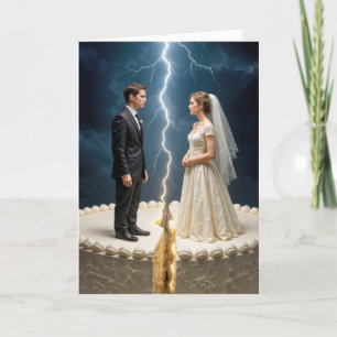 Bride and Groom Divorce Cake Card