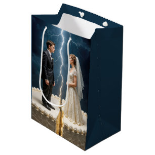 Bride and Groom Divorce Cake Medium Gift Bag