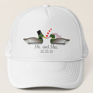 Bride and Groom Duck Decoys Trucker Hat