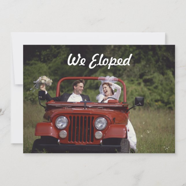 Bride and Groom Elopement Announcement (Front)