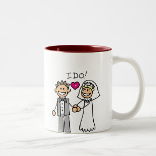 Bride and Groom Exchange vows Two-Tone Coffee Mug