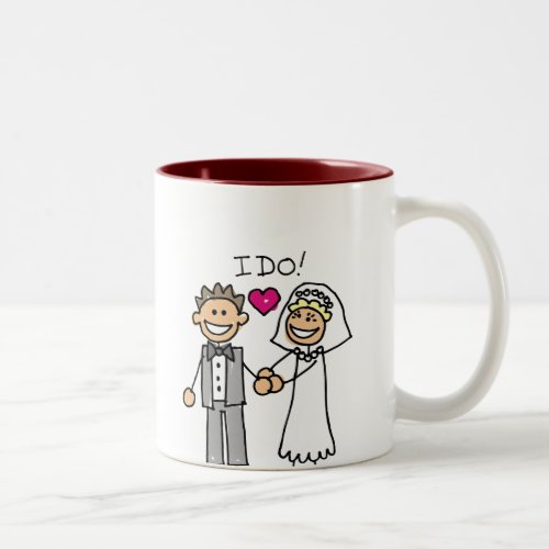 Bride and Groom Exchange vows Two_Tone Coffee Mug