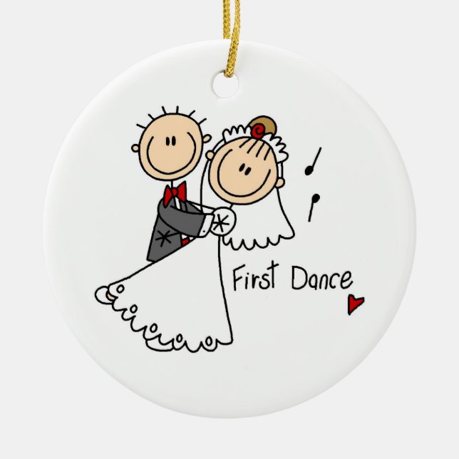 Bride and Groom First Dance T-shirts and gifts Ceramic Ornament (Front)