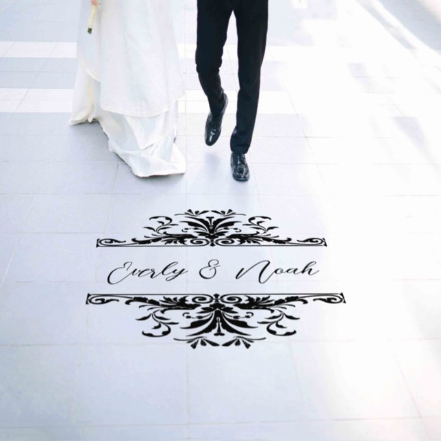Bride and Groom for the Newlyweds  Floor Decals (Wedding)