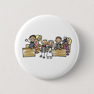 Bride And Groom Get Married Button