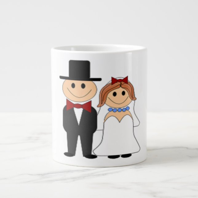 BRIDE AND GROOM GIANT COFFEE MUG (Front)