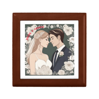 BRIDE AND GROOM GIFT BOX