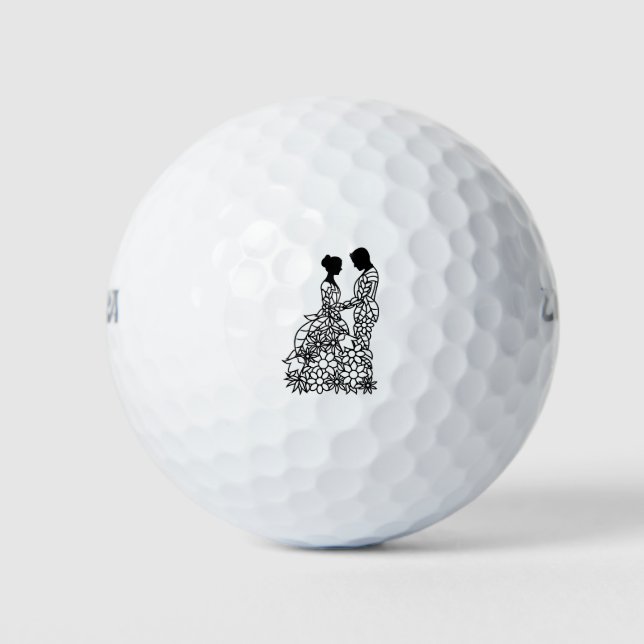 Bride and Groom Golf Balls (Front)