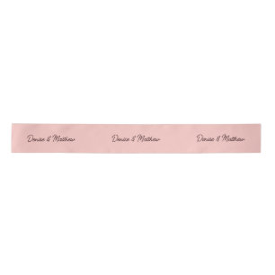 Bride and Groom Gossamer Pink Satin Ribbon