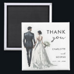Bride and Groom Illustration Wedding Favors Magnet<br><div class="desc">We designed these Bride and Groom Illustration Wedding Favors to your beutiful wedding. You can change the text,  with the name of bride and groom,  easily personalize and customizable</div>