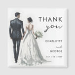 Bride and Groom Illustration Wedding Favors Magnet<br><div class="desc">We designed these Bride and Groom Illustration Wedding Favors to your beutiful wedding. You can change the text,  with the name of bride and groom,  easily personalize and customizable</div>