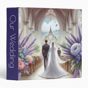 Bride and Groom in Chapel  3 Ring Binder