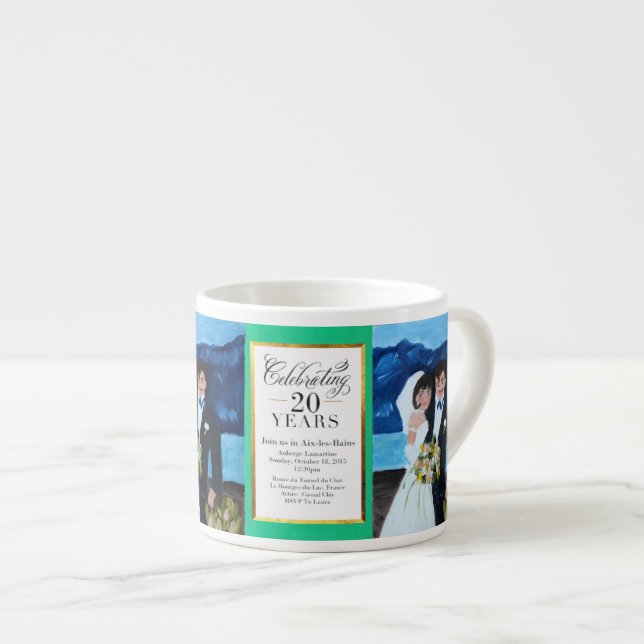 Bride and Groom in France  Espresso cup (Front Right)