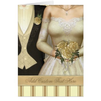 Bride And Groom (ivory) Wedding Cards by Specialeetees at Zazzle