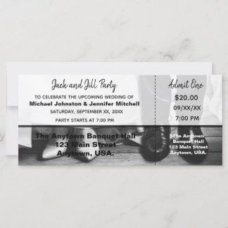 Bride and Groom Jack and Jill Party Ticket