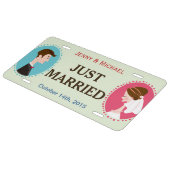 Bride and Groom Just Married - Personalized License Plate (Side)