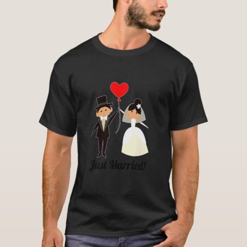 Bride And Groom Just Married  T_Shirt