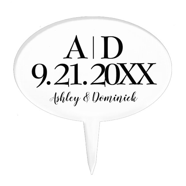 Bride And Groom Keepsake Wedding Cake Topper (Front)