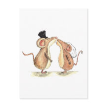 Bride and Groom - Kissing Mice - Gift for Wedding