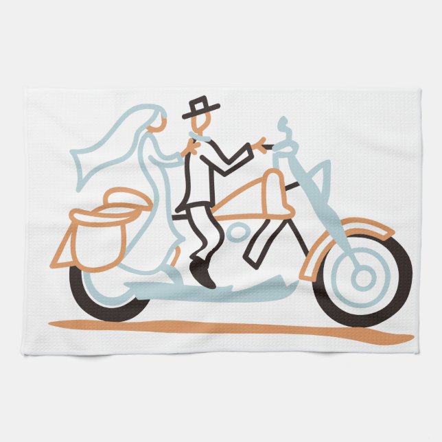 Bride and Groom Kitchen Towel (Horizontal)