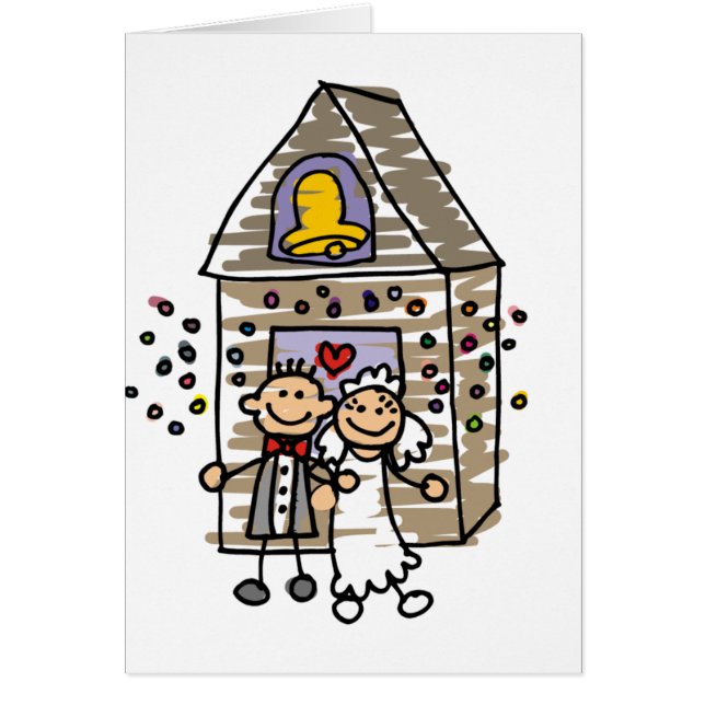 Bride and Groom Leave Church (Front)