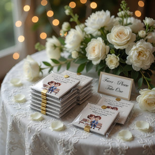 Bride and Groom Love Quotes Wedding Favors Magnet