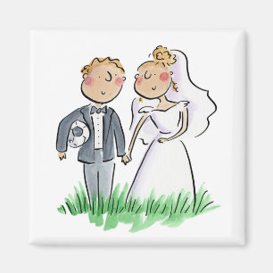 Bride and Groom Magnet