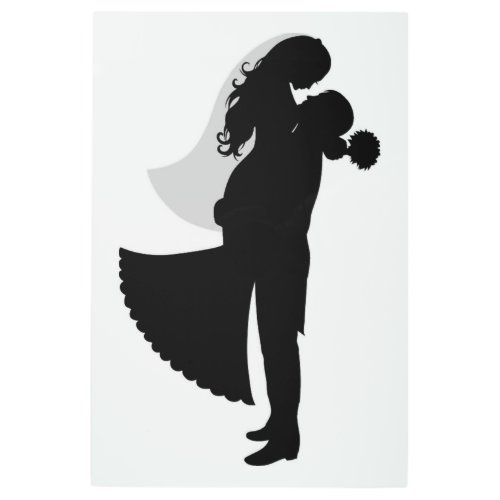 BRIDE AND GROOM METAL PRINT