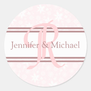 Bride And Groom Monogram Letter R  Seal