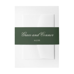 Bride and Groom Names Classic Wedding Invitation Belly Band